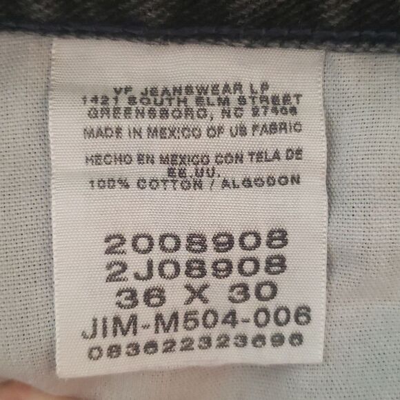 Slightly Distressed Vintage Mens Black Lee Jeans Sz 36" x 30" - Picture 7 of 8